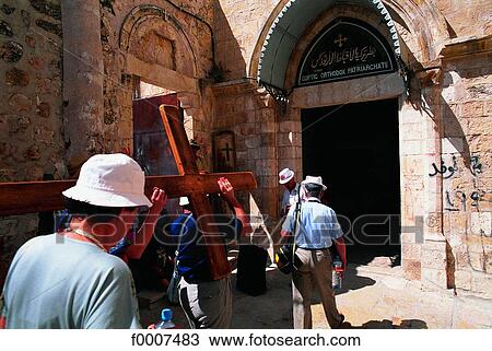 Jerusalem, Pilgrims on Path of Cross View Large Photo Image Stock Image - Jerusalem, Pilgrims on Path of Cross. Fotosearch