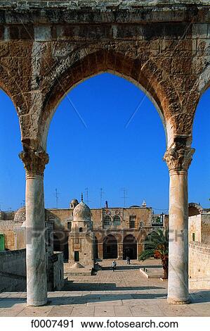 Jerusalem, Portico around Omar dome View Large Photo Image Stock Image - Jerusalem, Portico around Omar dome. Fotosearch