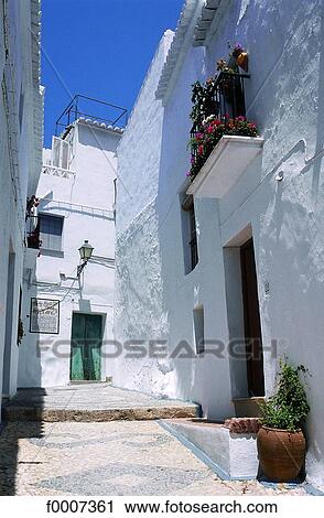 Spain, Andalusia, Frigiciana, white houses View Large Photo Image Stock Image - Spain, Andalusia, Frigiciana, white houses. Fotosearch
