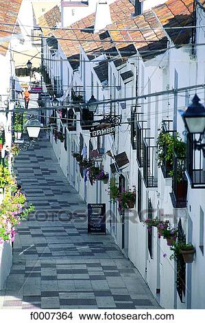Picture - Spain, Andalusia, Mijas, traditional houses. Fotosearch