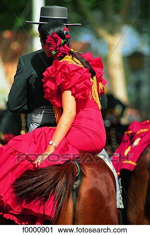 Stock Image - Spain, Andalusia, Seville, feria. Fotosearch