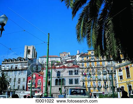 Portugal, Lisbon, Alfama neighborhood View Large Photo Image Stock Image - Portugal, Lisbon, Alfama neighborhood. Fotosearch