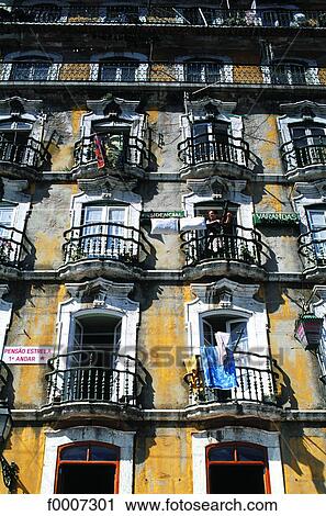 Portugal, Lisbon, Front of building View Large Photo Image Stock Image - Portugal, Lisbon, Front of building. Fotosearch
