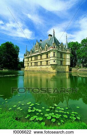 France, Loire valley, Azay le Rideau castle View Large Photo Image Stock Image - France, Loire valley, Azay le Rideau castle. Fotosearch