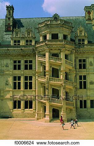 France, Loire valley, Blois castle, François 1er stairway View Large Photo Image Picture - France, Loire valley, Blois castle, François 1er stairway. Fotosearch