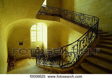France, Loire valley, Bourgueil Abbey staircase View Large Photo Image Stock Photography - France, Loire valley, Bourgueil Abbey staircase. Fotosearch