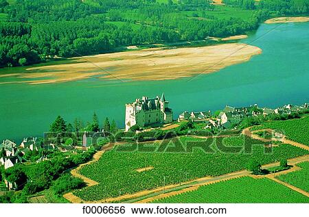 France, Loire valley, Montsoreau castle, aerial view View Large Photo Image Stock Photograph - France, Loire valley, Montsoreau castle, aerial view. Fotosearch