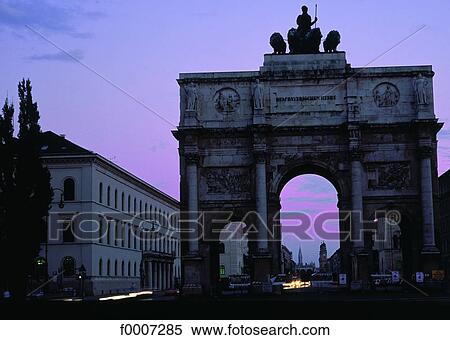 Germany, Munich, "Munich gate" in the evening View Large Photo Image Stock Photography - Germany, Munich, "Munich gate" in the evening. Fotosearch