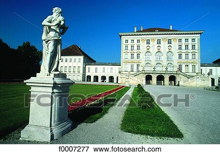 Germany, Munich, Nymphenburg Castle View Large Photo Image Stock Photo - Germany, Munich, Nymphenburg Castle. Fotosearch