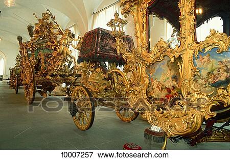Stock Photo - Germany, Nymphenburg Castle, coaches. Fotosearch