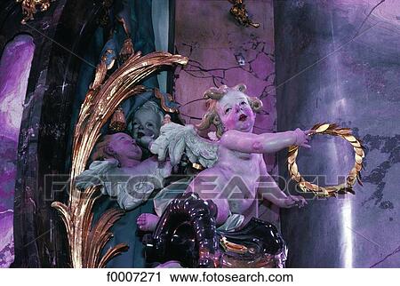 Germany, Ottobeuren Abeby, interior detail View Large Photo Image Stock Image - Germany, Ottobeuren Abeby, interior detail. Fotosearch