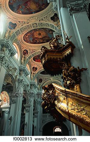 Stock Image - Germany, Passau, nave of cathedral. Fotosearch