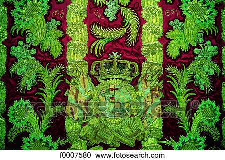 Stock Image - Malta, La Valette, ancient stole at the St John Cathedral Museum. Fotosearch