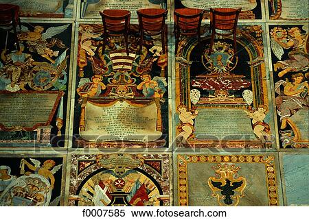 Stock Photography - Malta, La Valette, St John cathedral, tombs of the knights. Fotosearch