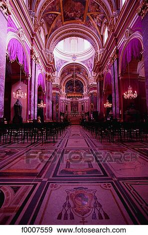 Stock Photo - Malta, Mdina, Cathedral. Fotosearch