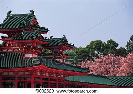 Japan, Kyoto, Heian sanctuary View Large Photo Image Stock Photo - Japan, Kyoto, Heian sanctuary. Fotosearch