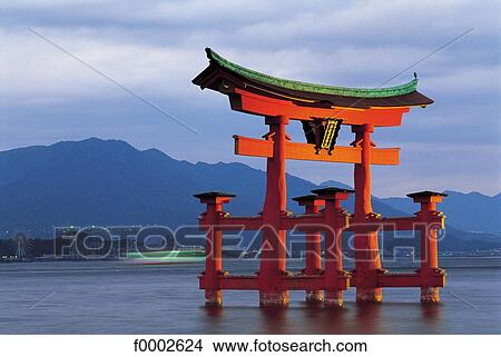 Japan, Miyajima, Itsukushima Temple View Large Photo Image Picture - Japan, Miyajima, Itsukushima Temple. Fotosearch