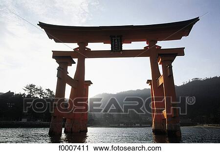 Japan, Miyajima, Itsukushima temple, "torii" portico View Large Photo Image Stock Image - Japan, Miyajima, Itsukushima temple, "torii" portico. Fotosearch