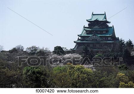 Stock Image - Japan, Osaka, Osaka castle. Fotosearch