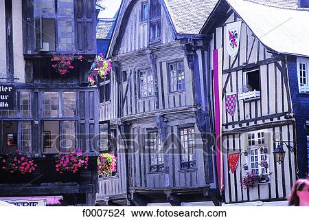 France, Brittany, Dinan, traditional homes View Large Photo Image Picture - France, Brittany, Dinan, traditional homes. Fotosearch