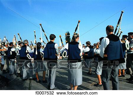 France, Brittany, Plomordiern, festival of Menez-Hom View Large Photo Image Stock Image - France, Brittany, Plomordiern, festival of Menez-Hom. Fotosearch