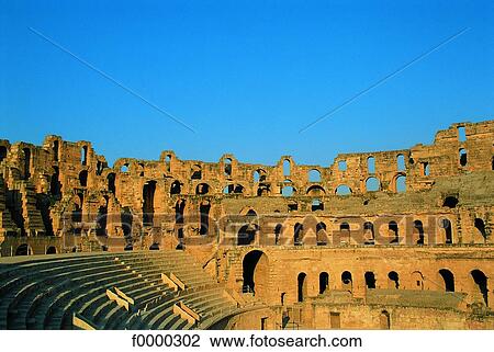 Stock Image - Tunisia, Archeological site. Fotosearch