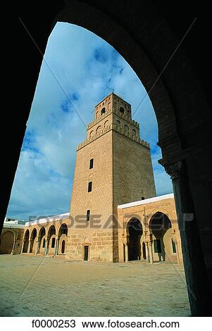 Tunisia, Great mosque of Kairouan View Large Photo Image Stock Image - Tunisia, Great mosque of Kairouan. Fotosearch