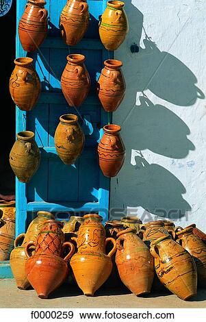 Tunisia, Kairouan, potteries View Large Photo Image Stock Photo - Tunisia, Kairouan, potteries. Fotosearch