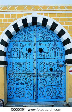 Tunisia, Sidi Bou Saïd, Blue Door View Large Photo Image Stock Image - Tunisia, Sidi Bou Saïd, Blue Door. Fotosearch