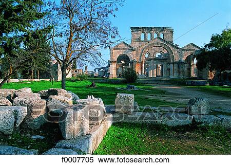 Syria, Alep, St Simeon basilica View Large Photo Image Stock Photography - Syria, Alep, St Simeon basilica. Fotosearch