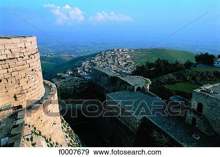 Syria, Krak of the Knights View Large Photo Image Stock Photo - Syria, Krak of the Knights. Fotosearch