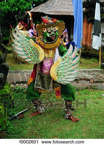 Stock Image - Indonesia, Bali, Barong of Batubulan, Garuda. Fotosearch