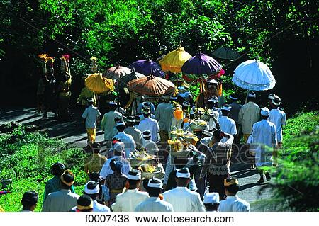 Indonesia, Bali, Manenga, procession for an Odalan View Large Photo Image Stock Photo - Indonesia, Bali, Manenga, procession for an Odalan. Fotosearch
