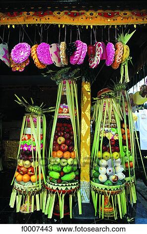 Indonesia, Bali, offerings View Large Photo Image Stock Image - Indonesia, Bali, offerings. Fotosearch