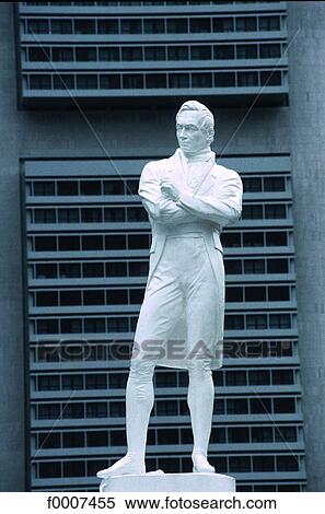 Indonesia, Singapour, Sir Stamford Raffles statue View Large Photo Image Stock Photography - Indonesia, Singapour, Sir Stamford Raffles statue. Fotosearch