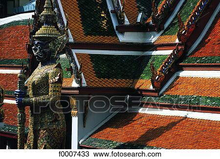 Thailand, Bangkok, architecture detail of Wat Phra Keo Temple View Large Photo Image Stock Image - Thailand, Bangkok, architecture detail of Wat Phra Keo Temple. Fotosearch