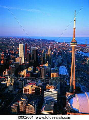 Ontario, Toronto, aerial view View Large Photo Image Stock Image - Ontario, Toronto, aerial view. Fotosearch