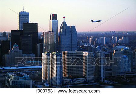 Stock Image - Ontario, Toronto, aerial view. Fotosearch