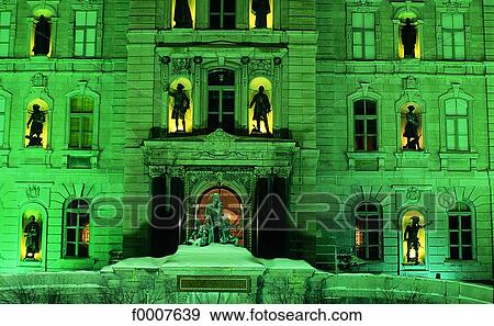 Quebec, City Hall at night View Large Photo Image Stock Photo - Quebec, City Hall at night. Fotosearch
