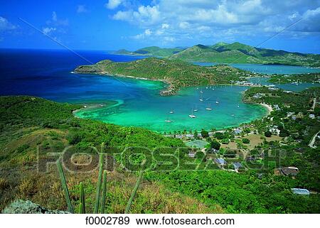 Antigua, Port-of-English, bay and general view View Large Photo Image Stock Photo - Antigua, Port-of-English, bay and general view. Fotosearch