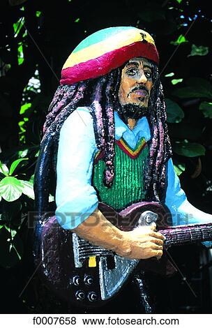 Jamaica, sculpture of Bob Marley View Large Photo Image Stock Photo - Jamaica, sculpture of Bob Marley. Fotosearch