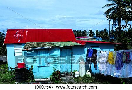Saint Kitts and Nevis, little local cabin View Large Photo Image Stock Photo - Saint Kitts and Nevis, little local cabin. Fotosearch