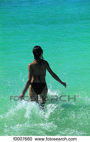Virgin Islands, youn woman in the sea View Large Photo Image Stock Image - Virgin Islands, youn woman in the sea. Fotosearch