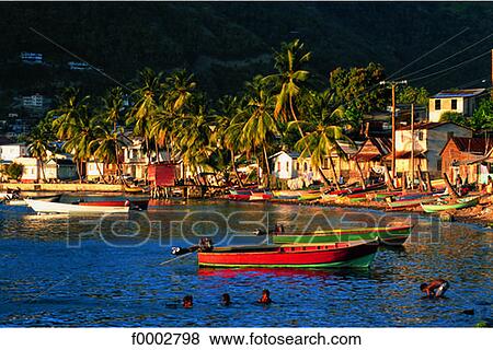 Stock Photo - West Indies, Saint Lucie, volcano of La Soufriere. Fotosearch