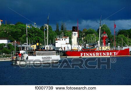 Sweden, Stockholm, Docked boats View Large Photo Image Stock Photo - Sweden, Stockholm, Docked boats. Fotosearch