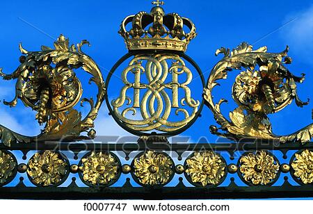 Stock Photo - Sweden, Stockholm, Gate of Drottningholm Castle. Fotosearch