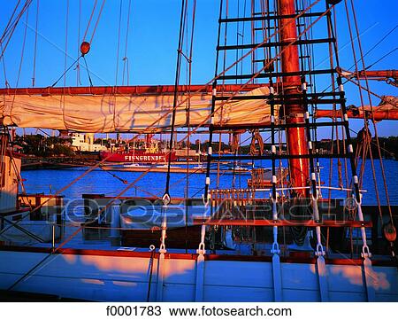 Stock Image - Sweden, Stockholm, Old boat in Djurgarden Park. Fotosearch