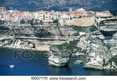 France, Corsica, Bonifacio, village by cliffs View Large Photo Image Stock Image - France, Corsica, Bonifacio, village by cliffs. Fotosearch