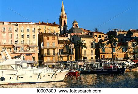 France, Corsica, Calvi, the old town and its harbour View Large Photo Image Stock Photo - France, Corsica, Calvi, the old town and its harbour. Fotosearch