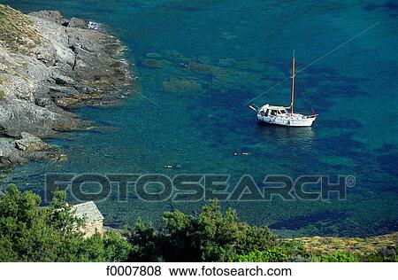 France, Corsica, Cap Corse, anchoring View Large Photo Image Stock Photo - France, Corsica, Cap Corse, anchoring. Fotosearch